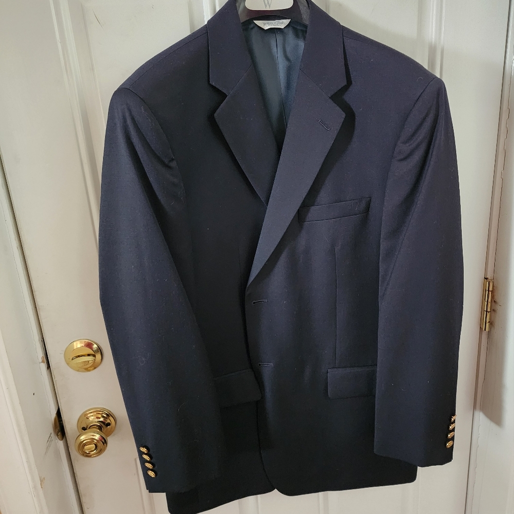 Men's Navy Wool Blazer size 44 Short